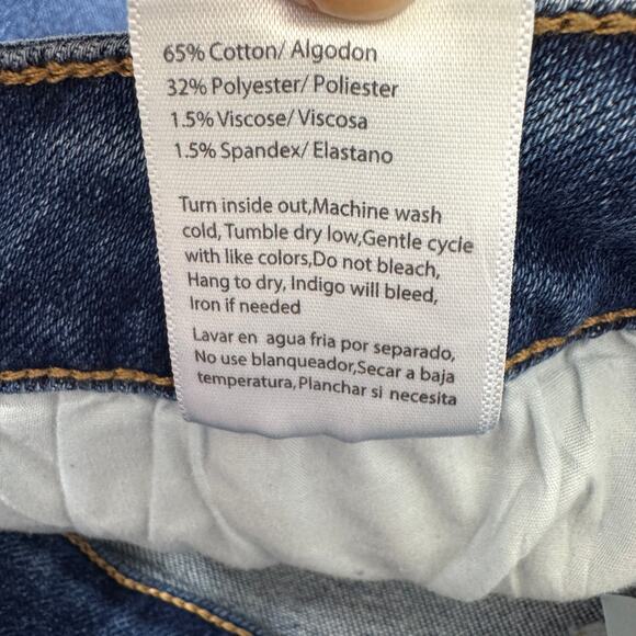 Risen Womens High Rise Mom Fit Jeans Size 1XL Denim StyleRDP5075X Medium Blue - Picture 9 of 10